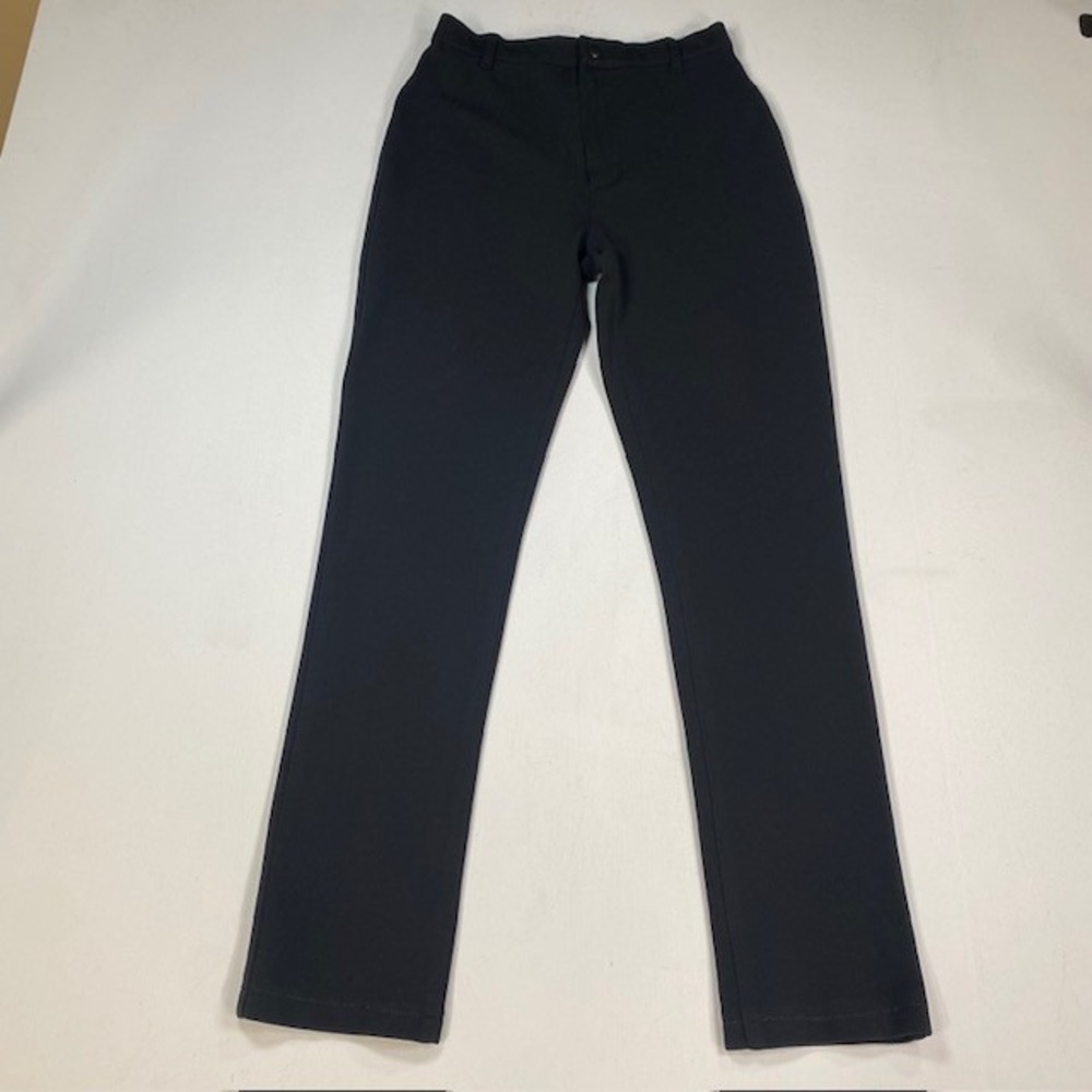St John Sportswear Marie Gray Black Straight Leg Knit Pants Vintage Size 4 USA